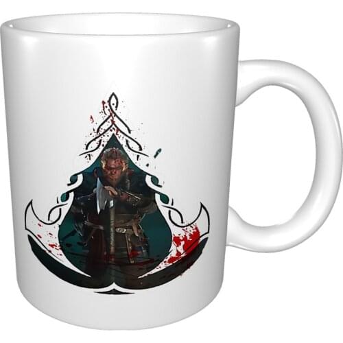 Assassin Creed Valhalla Eivor Mug Coffee Cup Coffee Mug Ceramic Tableware Creative Coffe Cups Golf 7 Cup