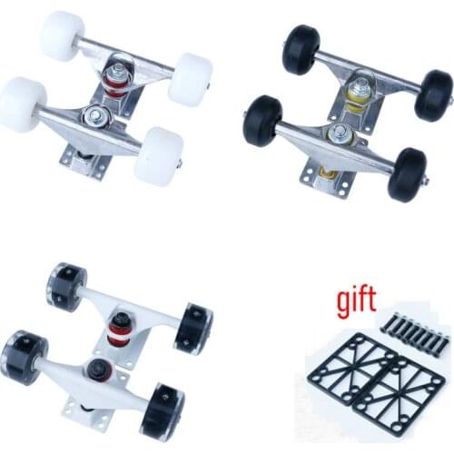 Skateboard Bridge Double Warping Skateboard Bracket Wheel Professional Action Hard Wheel Truck Combination Package 95A Wheel
