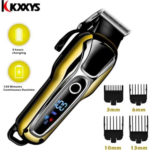 KM-1990 hair clipper professional hair Trimmer in Hair clipper for men electric trimmer LCD Display machine barber Hair cutter