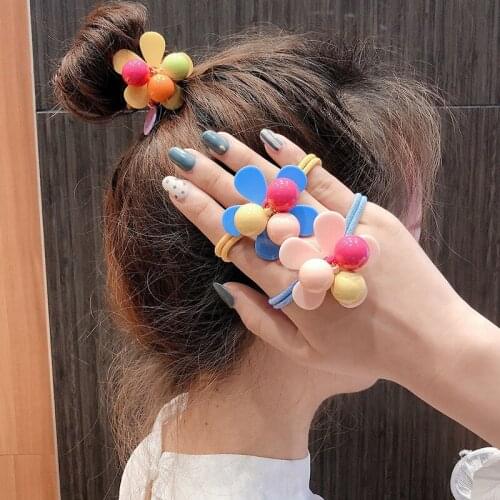 Girl Cute Color Hair Rope INS Net Red Head Rope Hair Ring Bracelet Dual-Use Hair Band Hair Accessories