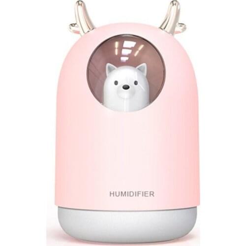 Creative Cute Pet Usb Mini Humidifier Home Bedroom Mute Small Desktop Air Spray Animal Mechanical Ultrasonic 30 Db Mute