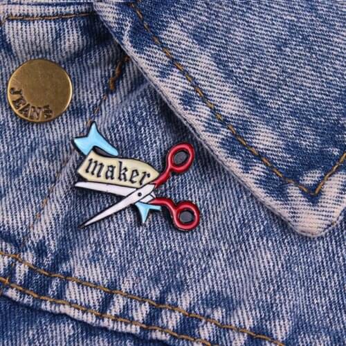 Cartoon Rainbow Tape Household Scissors Lemon Pins Up Brooch Palace Crown Broken Heart Car Enamel Badge Cute Girl Brooch Jewelry
