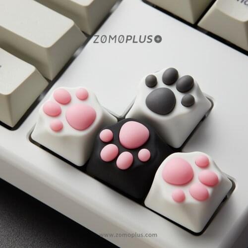 ZOMOPLUS ABS& SILICONE SOFT AND CUTE KITTY PAW ARTISAN KEYCAP MECHANICAL KEYBOARD KEYCAP