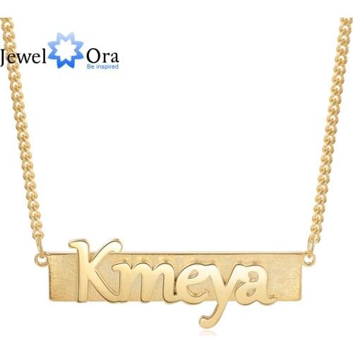 Personalized Custom Made Nameplate Necklace Women Color color Customized Letter Necklace Birthday Gifts for Girlfriend