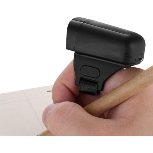 Handheld Scanner Bluetooth Portable Wearable Ring Barcode QR Code Scanner Suitable for Express Pharmacy Shopping Mall