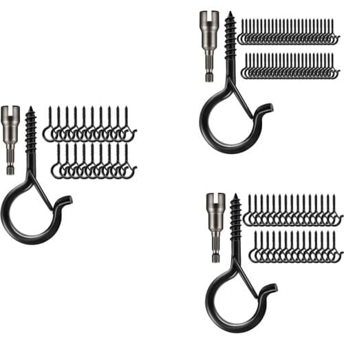 Q-Hanger,Screw Hooks With Safety Buckle Design Christmas Lights Hanger Hooks Outdoor Wire Lights,With Nut Driver
