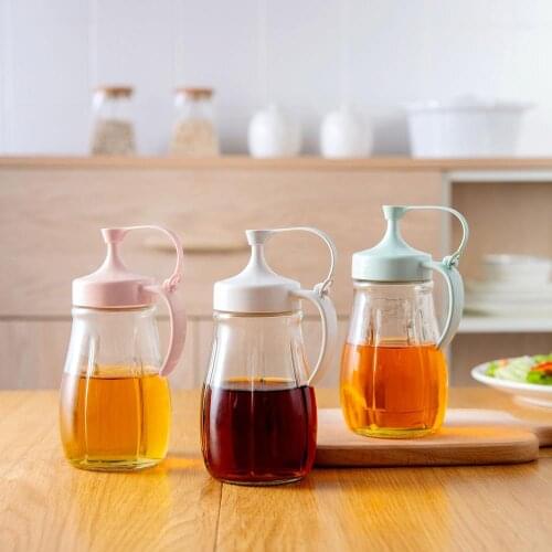 1PC Glass Oil Container Leak-Proof Household Oil Soy Sauce Bottle Kitchen Supplies Vinegar Pot Small Oil Tank