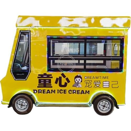 Fast Food Kiosk Cart Hot Dog Pizza Vending Trucks Electric BBQ Mobile Street Van Sale Manufacturer USA