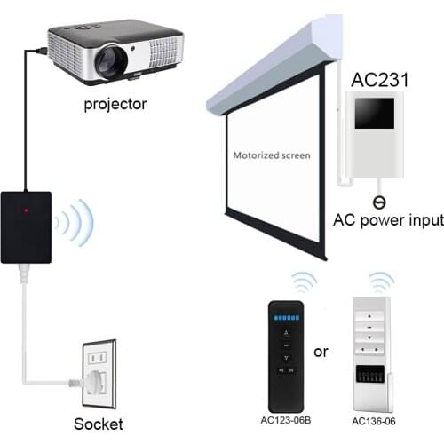 Universal Wireless Projector Trigger Electric Projection Screen Linkage Switch DIY Smart Modification Current Sensor Transmitter