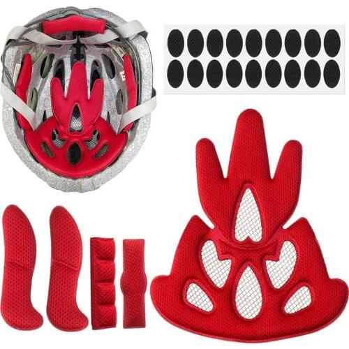 1Set Universal Bike/motorcycle Helmet Inner Padding Kit Lining Sponge Pad Bicycle Replacement Helmet Pads Set with Insect Net