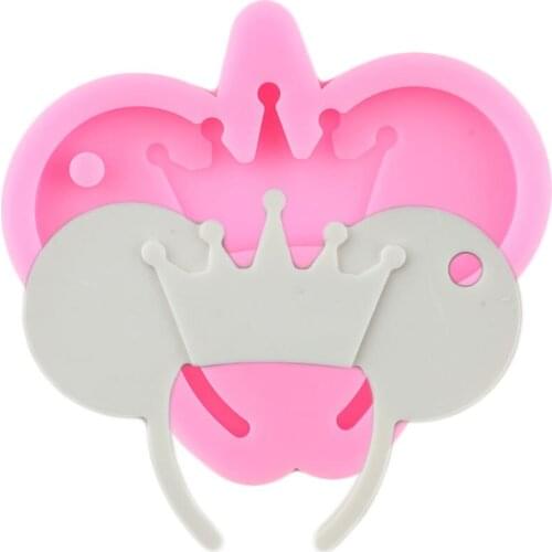 Disney Mickey Headband Keychain Silicone Mold Crown Epoxy Resin Molds Pendant Charms Making Jewelry Moulds Chocolate Candy Mould