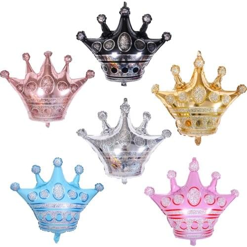 Golden Diamond Crown Aluminum Film Balloon Anniversary Princess Crown Birthday Wedding Celebration Party Decoration Globos