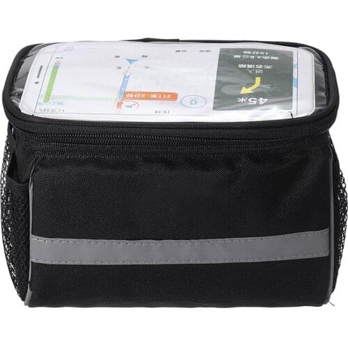 Bicycle Cycling Touch Screen Phone Pouch Front Handlebar Bag Case Holder For MTB Road Bike Accessories 21X14X16cm