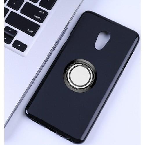 For Meizu 15 Lite Back Ring Holder Bracket Phone Case Cover Phone TPU Soft Silicone Cases for Meizu M15 5.46 inch