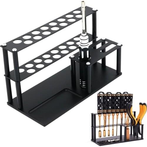 Screwdriver Storage,Aluminum Alloy Tool Storage Rack Screwdriver Tools Bracket Scissors Pliers Knife Storage Holder Tool Socket