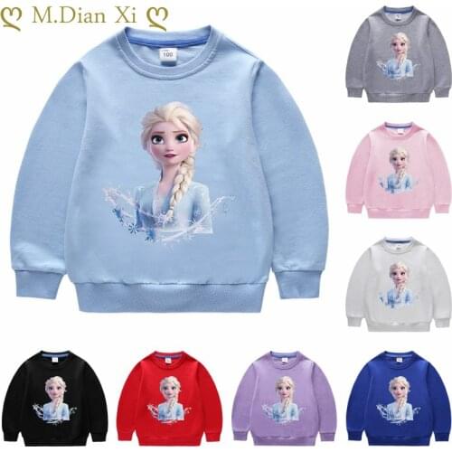 Kids Spring and Autumn Clothes Kids Sweatshirt Girls Frozen Elsa Christmas Tops Kids Clothing Baby Girls Clothes Hoodie 1-8Y
