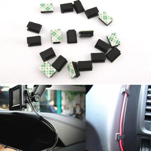 40 Pcs Self Adhesive Adjustable Fixed Screw Mount Base Bracket Holder Wire Management Harness Clamp Cable Clip #269254