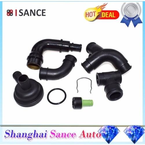 ISANCE Engine Breather Crankcase Tube Vent Hose & Exhaust Valve 06A129101A 06B103221P For Audi A4 A4 Quattro VW Passat 1.8L