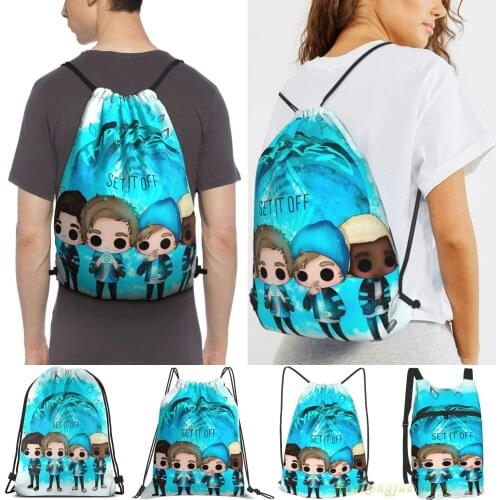 Hypnotized Set It Off Women Drawstring Sackpack Gym Bags Men Outdoor Travel Backpacks For Training Fitness Swimming Bag