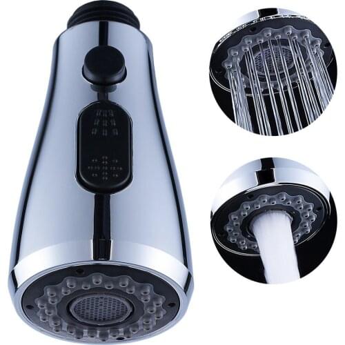 Chrome 3 function ABS plastic Bathroom Kitchen Faucet Pull-Out Spray Head Replacement Part