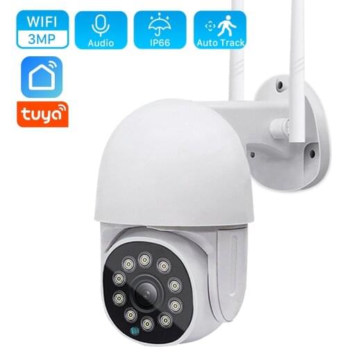 3MP IP Camera Tuya APP AI Human Detect Auto tracking Home Security Outdoor Camera 1080P 4X Digital Zoom CCTV Video Surveillance