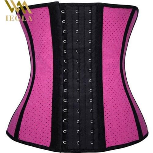 Waist Trainer Body Shaper Women Latex Underbust Rubber Corset Woman Shapewear Fajas Slimming Belt Breathable Three-breasted