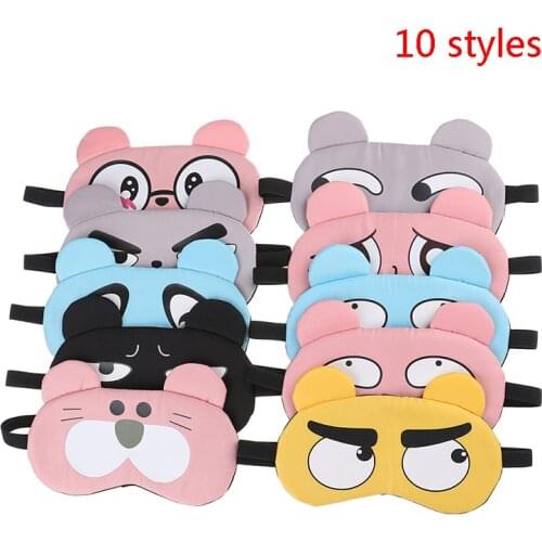 Cartoon Sleep Eye Mask Cute Funny Anime Eye Cover Sleeping Mask Kids Eye Shade Band Blindfolds Sleep Aids Travel Rest Eyepatch