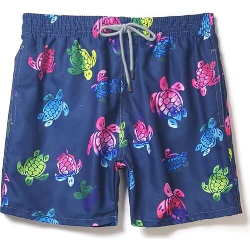 Vilebre MEN SWIMWEAR HERRINGBONES TURTLES Newest Summer Casual Shorts Men Fashion Style Mens Shorts bermuda beach Shorts quin037