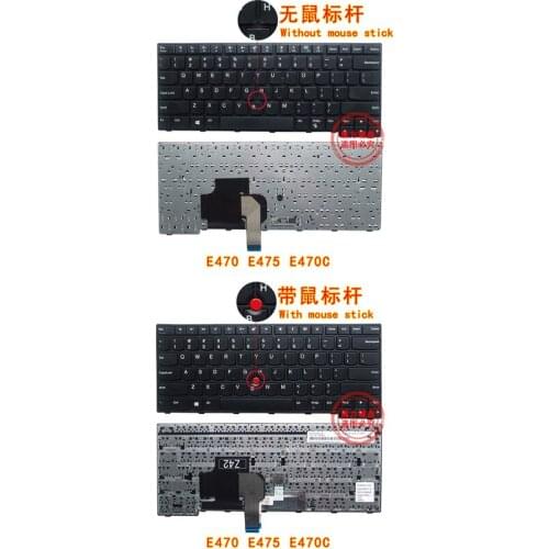 New For Lenovo IBM ThinkPad Edge E470 E470c E475 series laptop US Black Keyboard