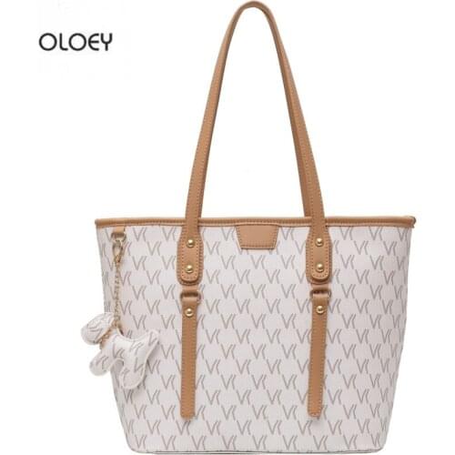 OLOEY New style casual ladies large-capacity bags Fashion simple double shoulder strap single shoulder bag handbag tote bag