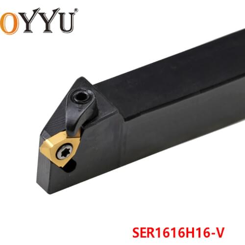 OYYU SER1616H16-V SER1616 H16 SER 1616 Threading Turning Tools Holder CNC Cutter Shank Carbide Inserts
