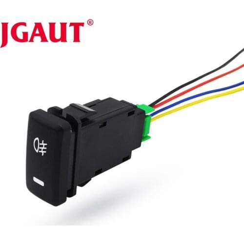Good Quality Big/Small Size Fog Light Push Switch 4 Wire Button for Toyota FIT 12V Waterproof Wiring Harness Switch 55W-100W