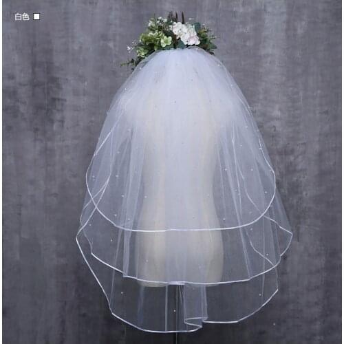 Simple Short Tulle Wedding Veils 3 Layers With Comb White Ivory Bridal Veil for Bride for Marriage Wedding Accessories