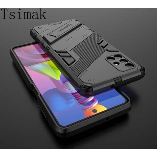 Shockproof Case For Samsung M51 Phone Cover for Galaxy M51 M 51 M515F Bumper Robot Holder Stand Armor Back Coque