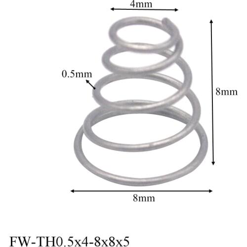 Wire Diameter 0.5 mm tapered compression springs Tower Taper Pressure Spring for control panel