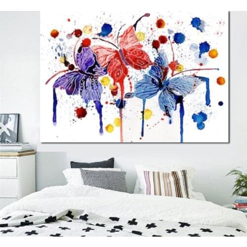 RELIABLI ART Canvas Painting Abstract Butterfly Picture Wall Art Animal Posters And Prints For Living Room Decoration No Frame