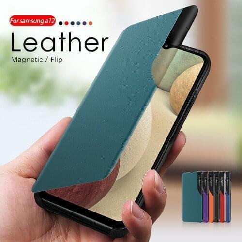 Luxury Cloth Leather Magnetic Smart Flip Case For Samsung Galaxy A12 Samsun Galaxi A 12 SM-A125F/DS Stand Book Phone Cover Coque