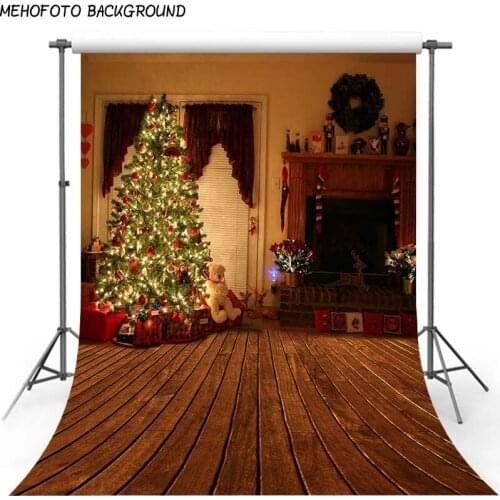 Christmas Background Backdrop Fireplace Tree Winter Snow Window Interior Baby Birthday Photography Background For Photo Studio