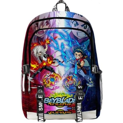 2021 Beyblade Burst Evolution 3D Print Men Women Backpack Oxford School Bag Hip hop Style Teenager Child Bag Travel Backpack