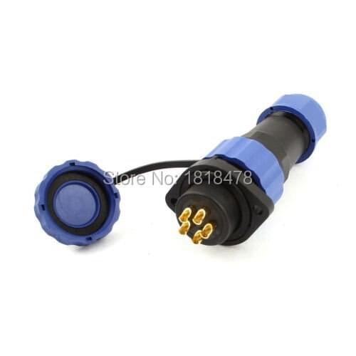 SD20 20mm 5 Pin Flange Waterproof Aviation Connector Plug Socket Straight IP68