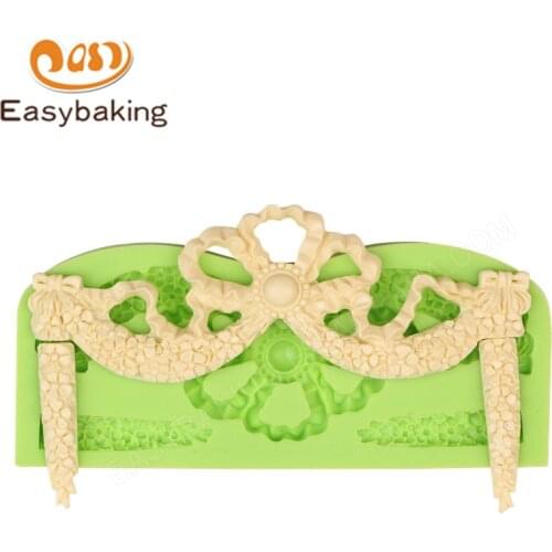 Border Swag Curtain Ribbon Fondant Cake Decorating Tools Cupcake Silicone Arts & Crafts Moulds Household Accessories