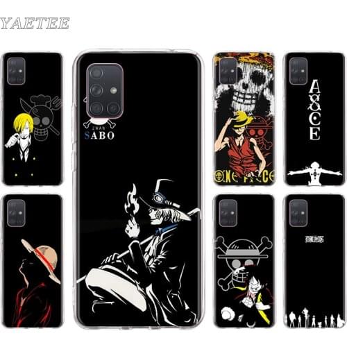 Silicone Phone Case For Samsung Galaxy A51 A50 A71 A10 A20e A21 A31 A30 A40 A41 A70s Back Cover Coque One Piece Straw Hat funda