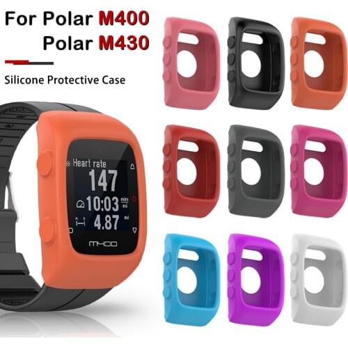 Silicone Case Cover For Polar M430 / M400 Smart Watch Waterproof Scratch Dustproof Protective Shell Accessories For POLAR M430