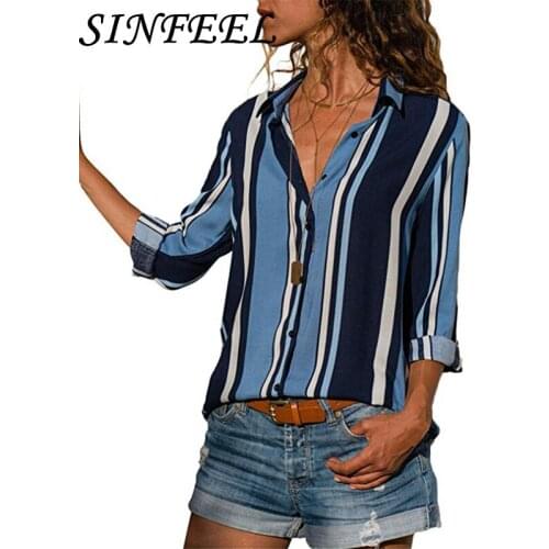 Блузки в полоску SINFEEL China At AliExpress