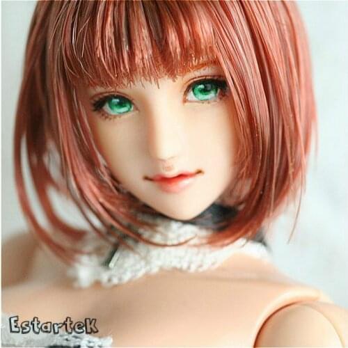Estartek Customized 1/6 Obitsu Head Cai Short Hair Head Sculpt KE056 for 12inch Action Figure DIY