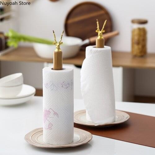 Kitchen Napkin Storage Rack Free Perforated Paper Towel Rack Japanese Household Vertical Cling Film Absorbent Paper Rack
