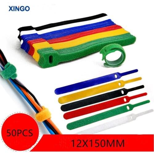 200mm Releasable Cable Ties Colored Plastics Reusable Cable ties UL Rohs Approved Loop Wrap Nylon Zip Ties Bundle Ties 100pcs