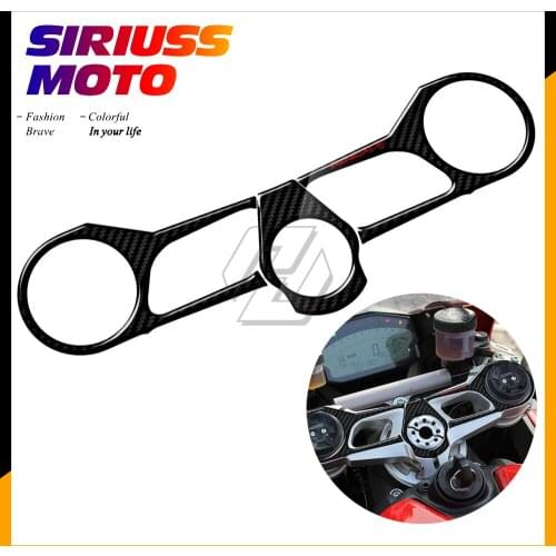 3D Carbon Fiber Triple Tree Yoke Cover Protector Tank Pad Case for Ducati 1199 Panigale S 2012-2014 1299 2015-2018