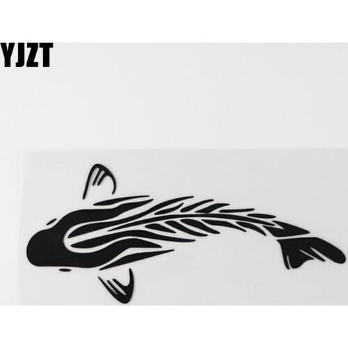 YJZT 16.4CM×7.3CM Personality Fish Animal Vinyl Car Stickers Bumper Decal 13D-1021