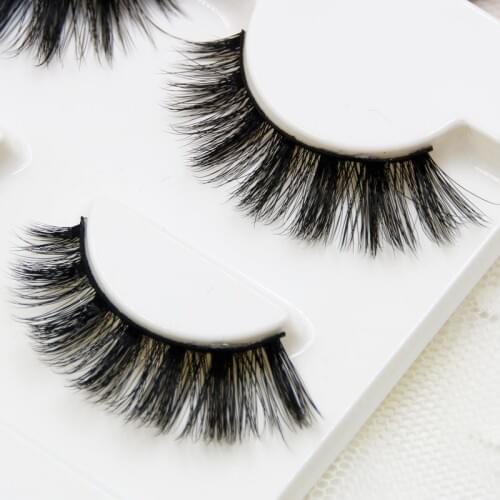 Yokpn New Fashion 3 Pairs Lahes Full Handmade Lashes False Eyelash Mink Thick Fake Faux Eyelashes Women Makeup Lashes